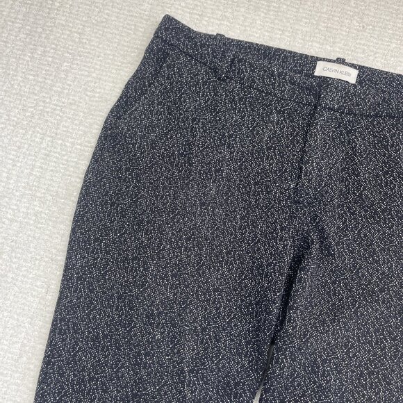 Calvin Klein Dark Black & White Dot AOP Dress Pants Women’s Size 14 Read* - Picture 3 of 15